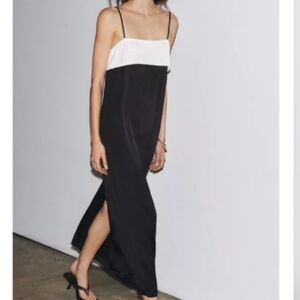 Zara ZW Collection Minimal Satin Dress